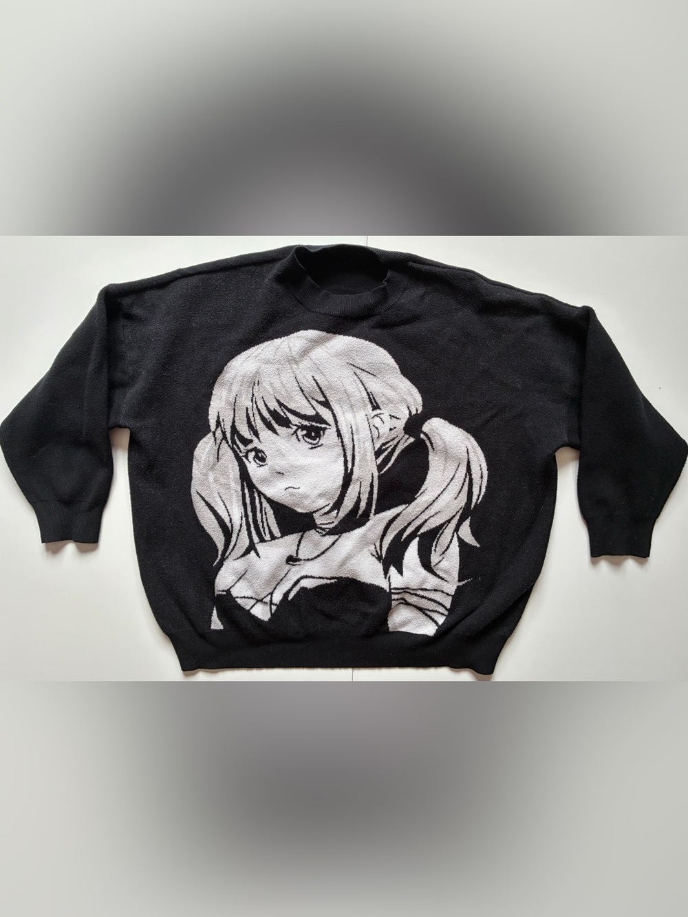 ROMWE Death Note Sweater Misa Amane Anime Gothic Black - Size Large